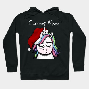 Christmas Unicorn in Quite a Mood - Dark Hoodie